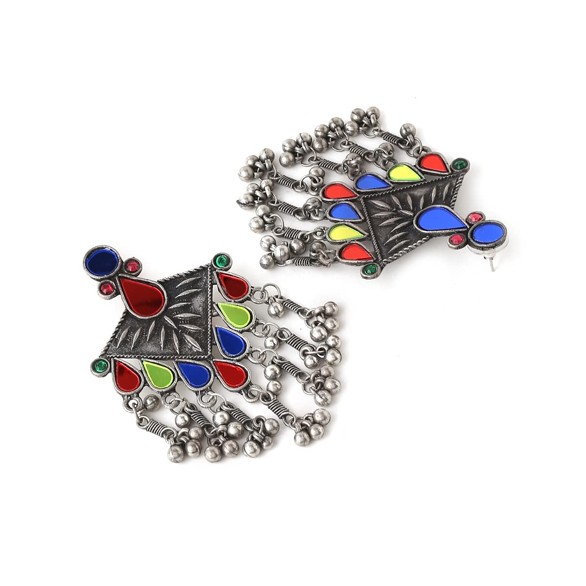 Yellow Chimes Chandbali Earrings - Festive Occasion
