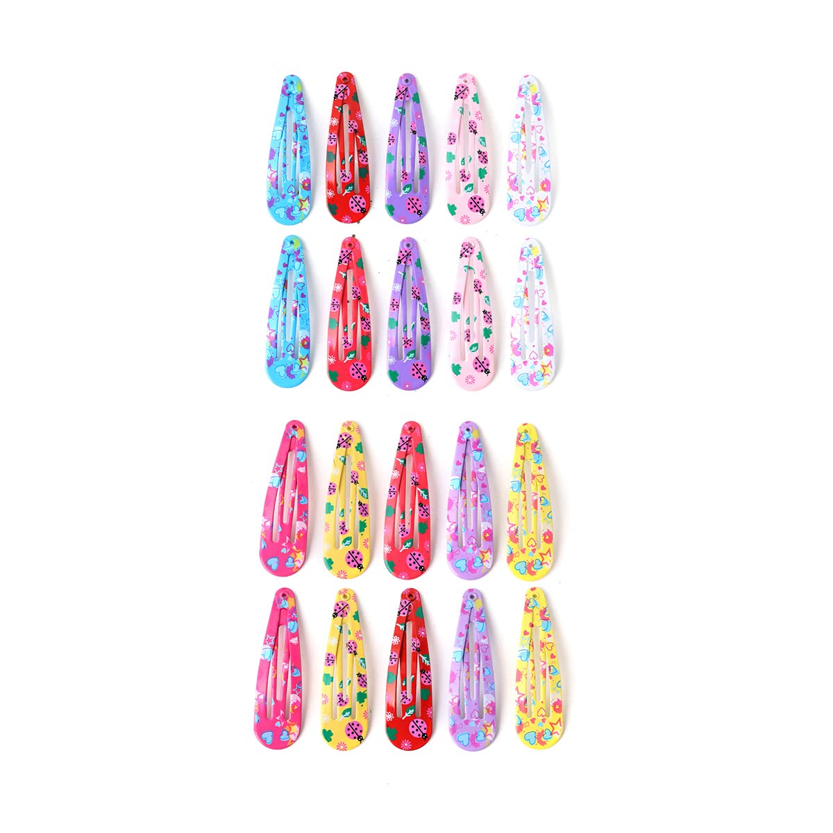 Yellow Chimes rainbow hair clips - trendy hair styling options