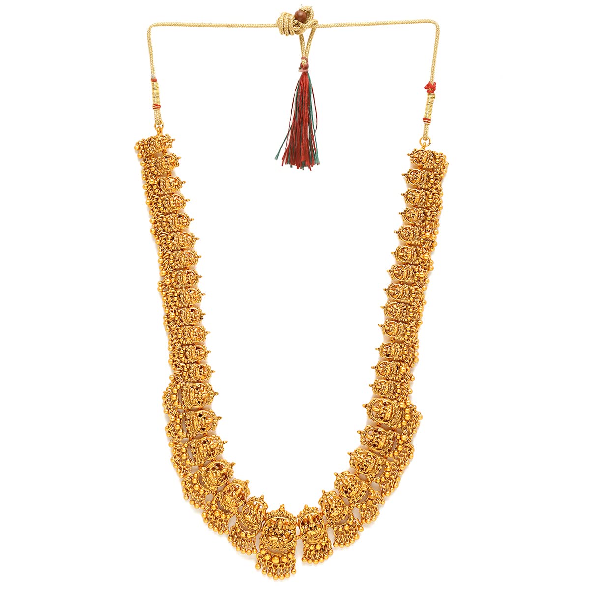 Yellow Chimes Long Necklace - Versatile for ethnic wear