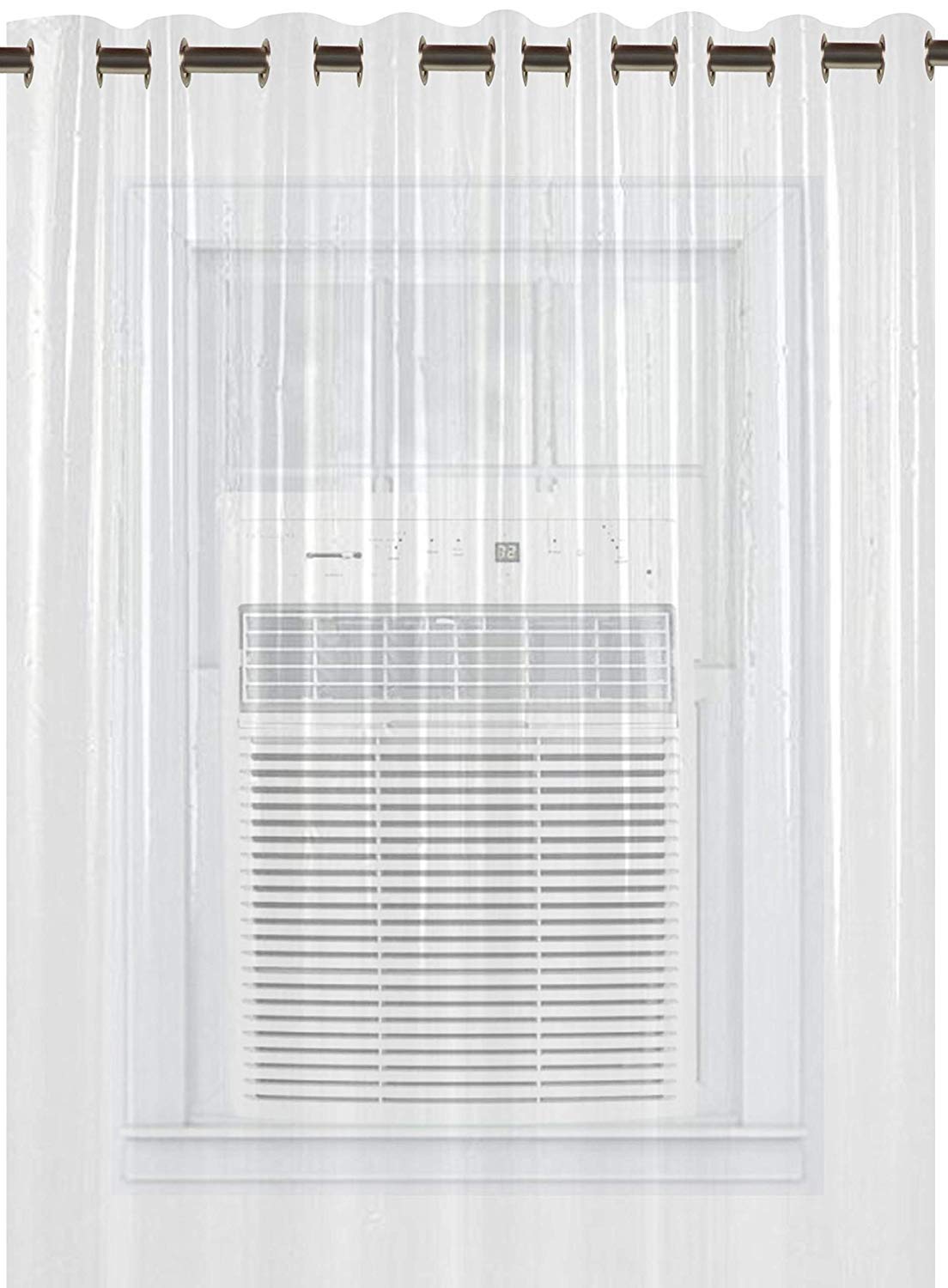 Plastic Curtain - Transparent, Light-filtering Eyelet Drapes | PVC Eyelet 30 MM | Standard Size | Indoor