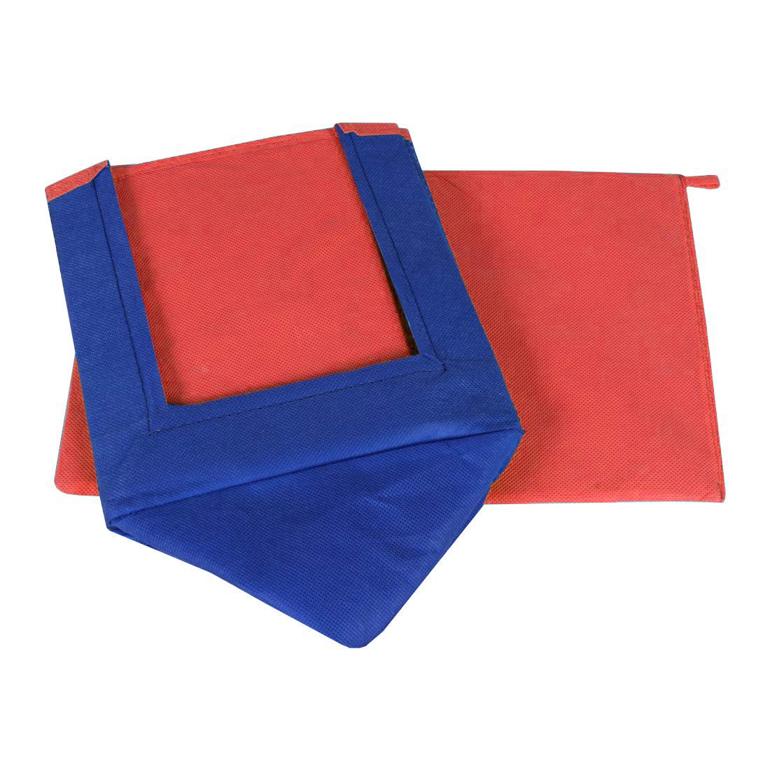 Pack of 2: Non Woven Shirt Stacker Organizers | Contemporary Design | Rectangular | Blue & Red