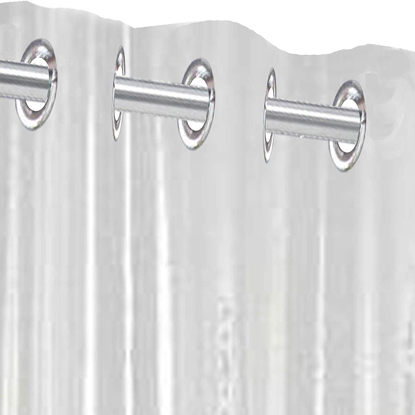 Plastic Curtain - Transparent, Light-filtering Eyelet Drapes | PVC Eyelet 30 MM | Standard Size | Indoor