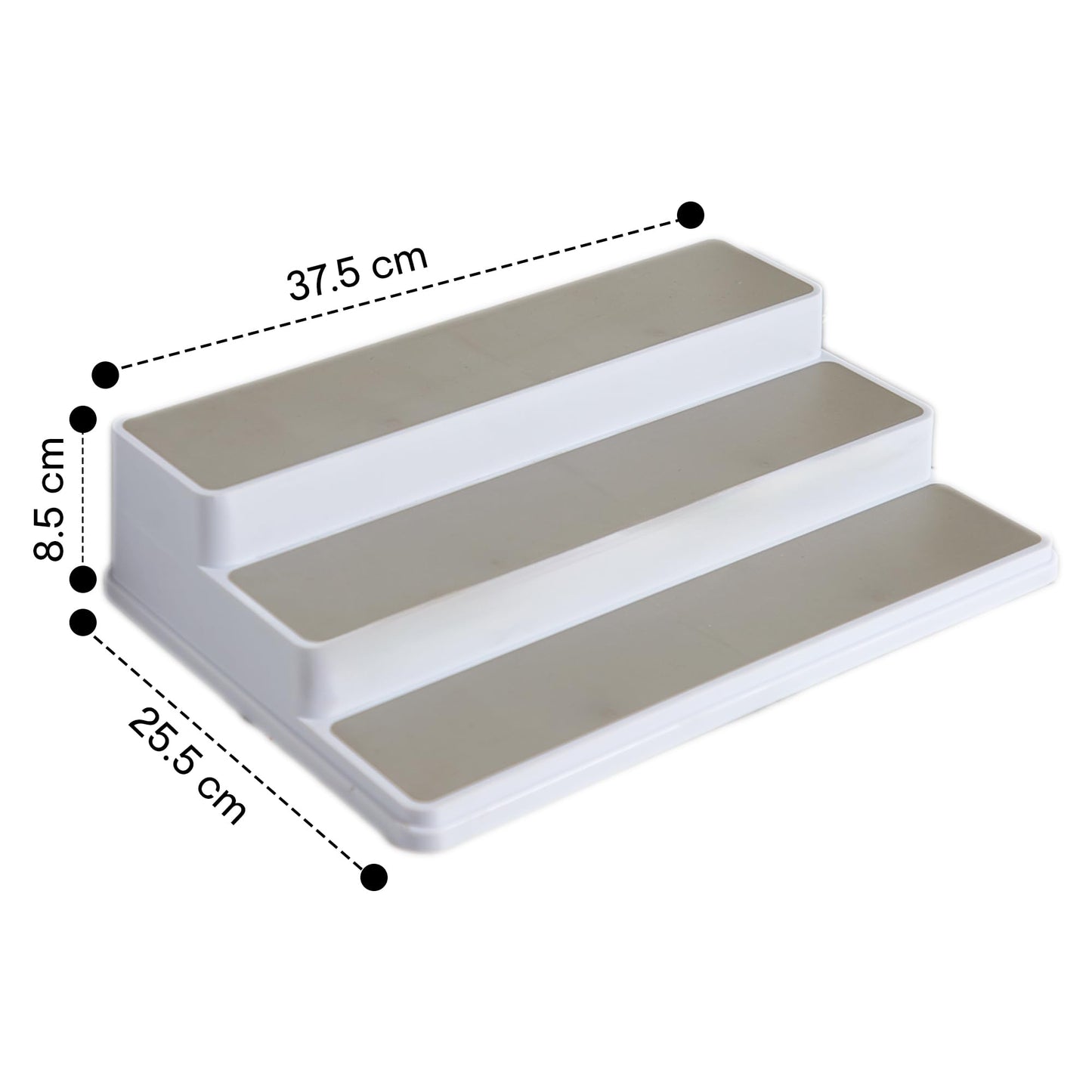 3 Tier Stair Step Design Organizer with Non-Slip Base | Spice Holder Rack | Countertop | Multi-Color