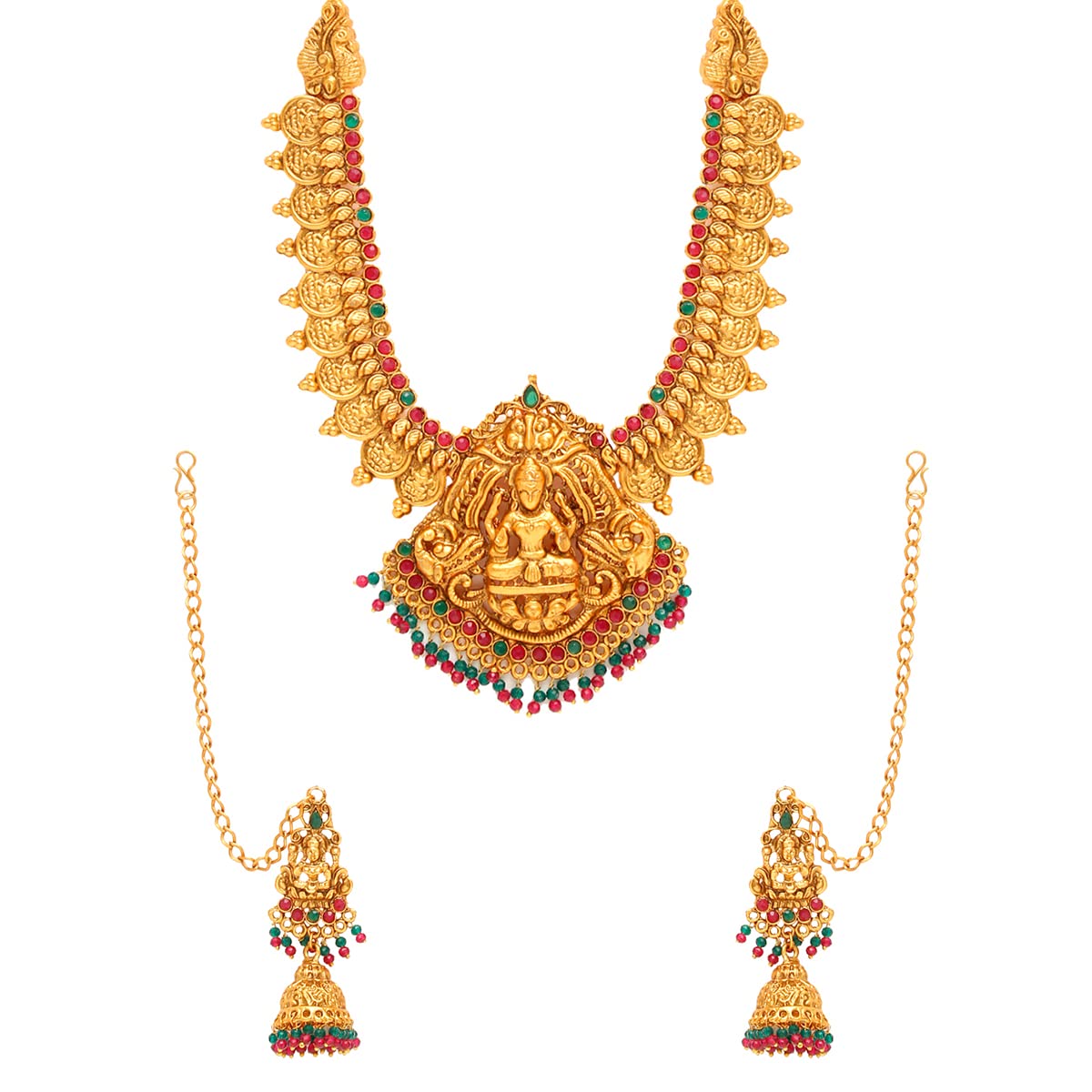Yellow Chimes Women's Necklace with Earrings - Party Accessory