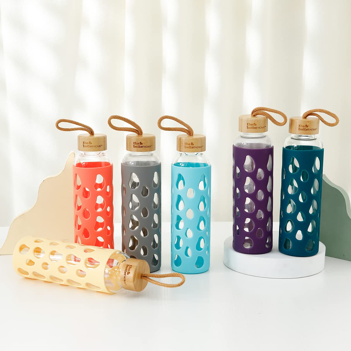 The Better Home Borosilicate Glass Water Bottle - gym use