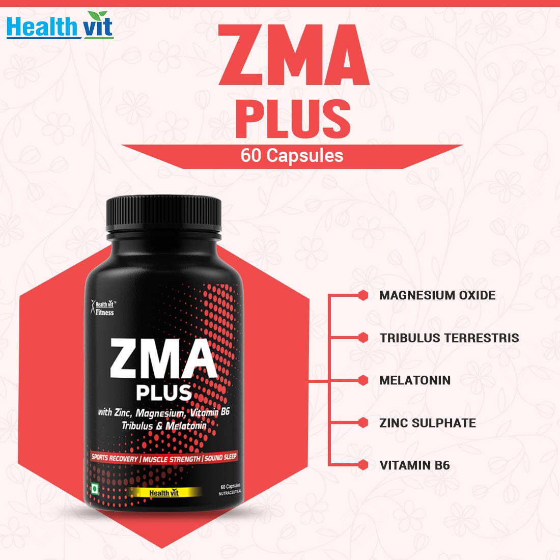 Healthvit ZMA Plus - Sports Recovery Formula