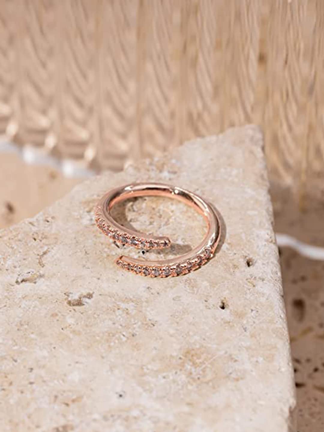 Yellow Chimes Open Heart Ring - Perfect Valentine's gift for her