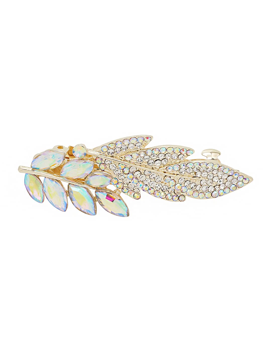 Yellow Chimes crystal embellished hair clip - Fashion statement