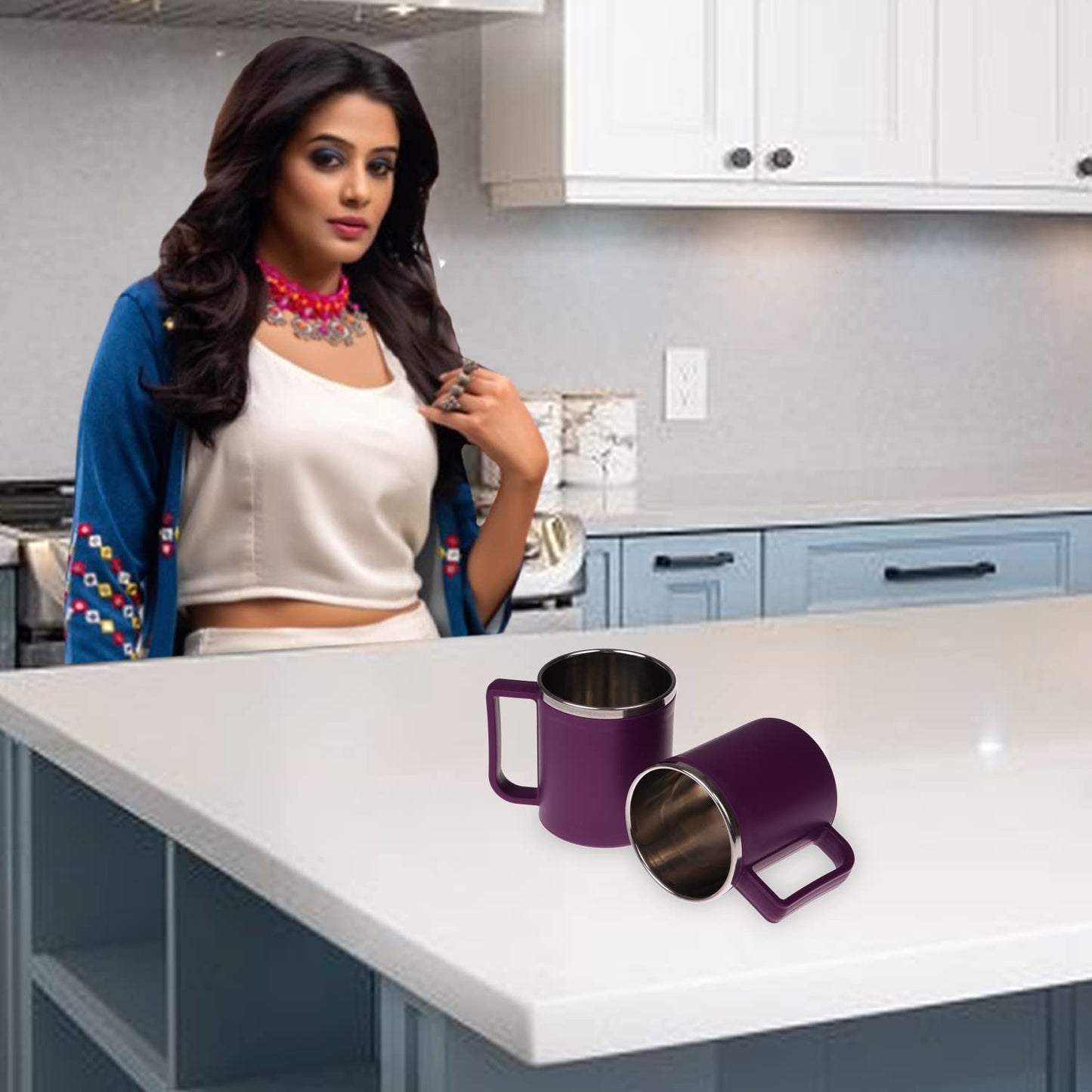Kuber Industries Heart Home coffee mug - insulated for adults
