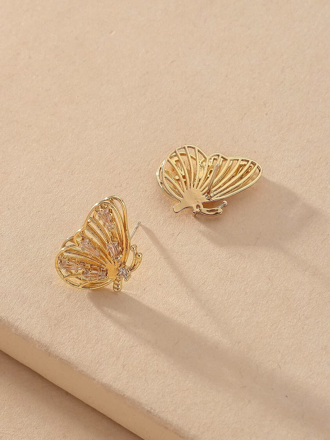 Yellow Chimes butterfly earrings - elegant accessory for parties