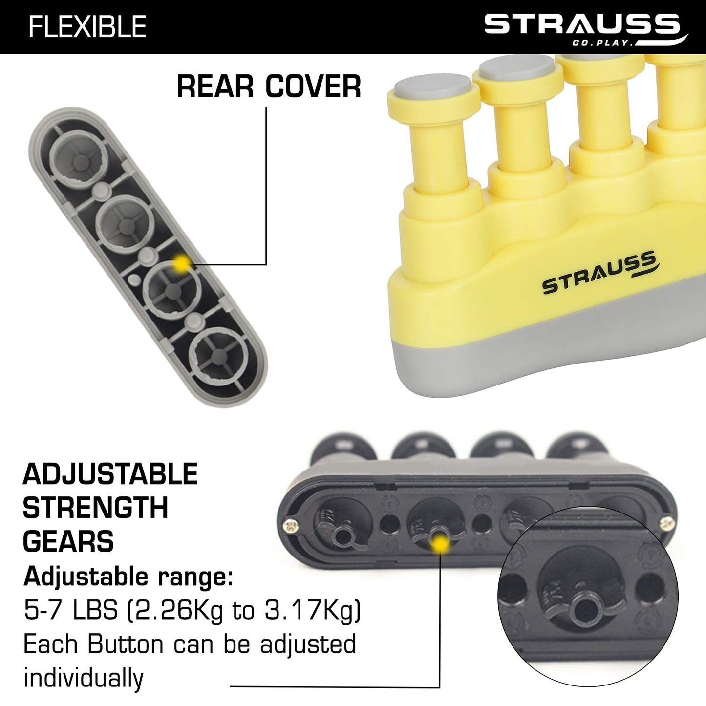 Strauss Adjustable Finger Hand Grip - Perfect for musicians