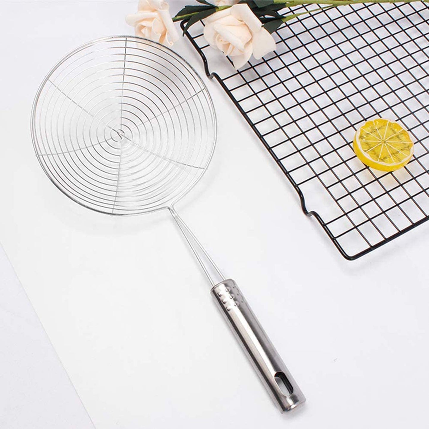 Kuber Deep Fry Strainer - Straining Vegetables
