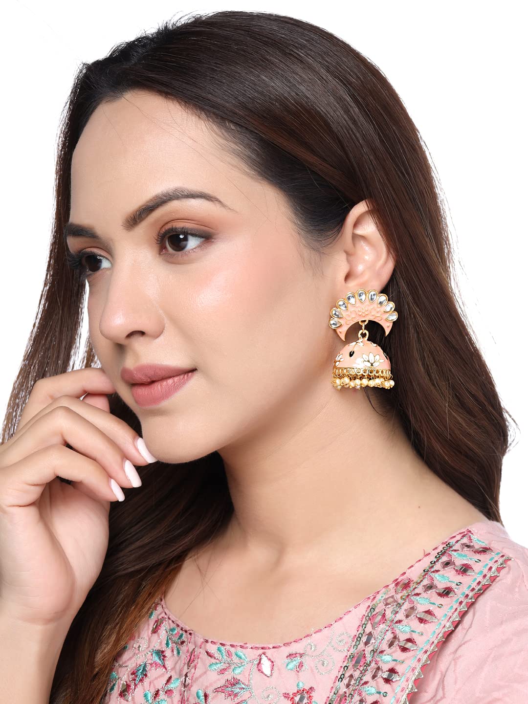 Yellow Chimes Meenakari Earrings - Gift for birthday
