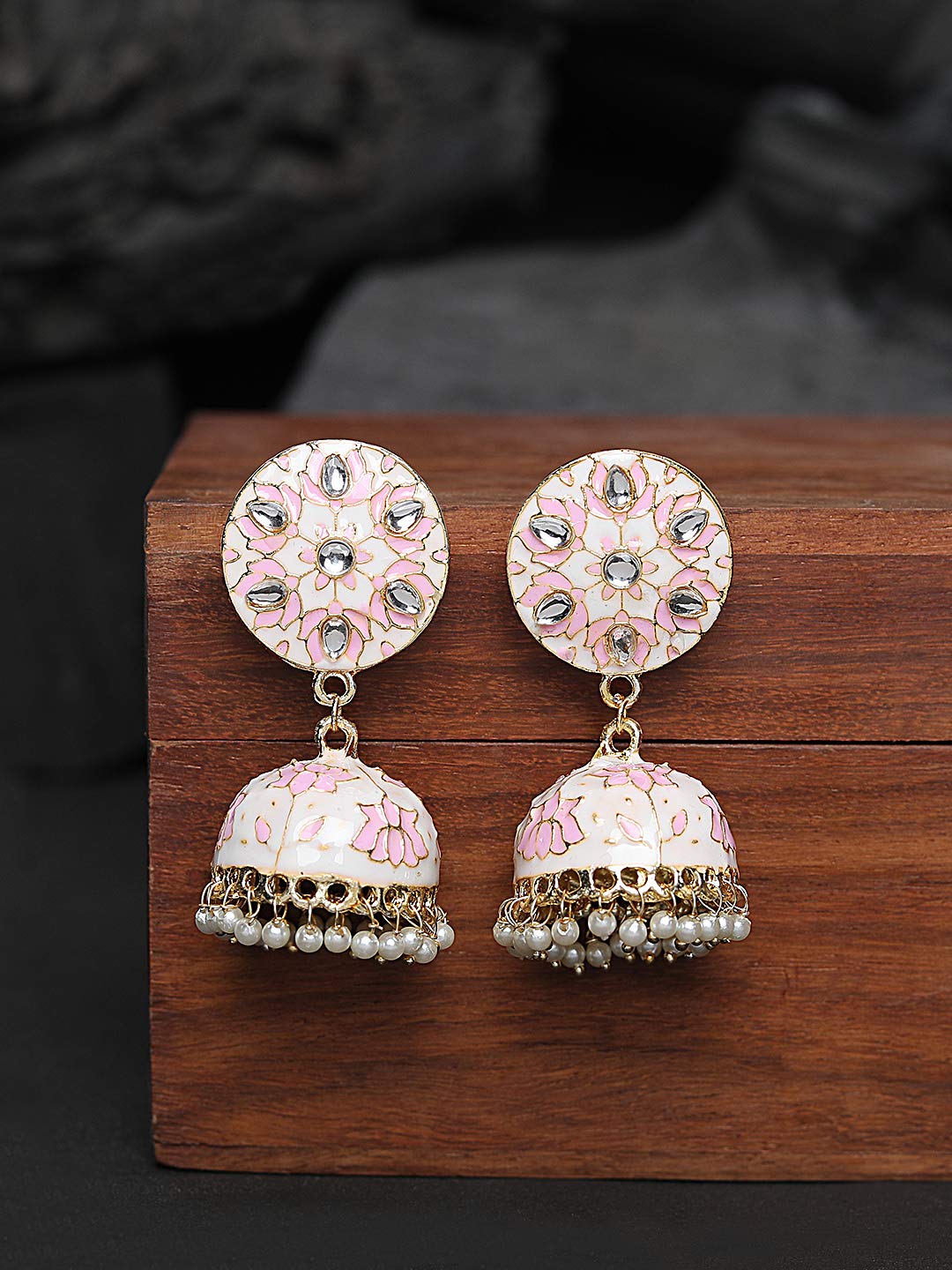 Yellow Chimes Jhumka Earrings - Perfect for weddings