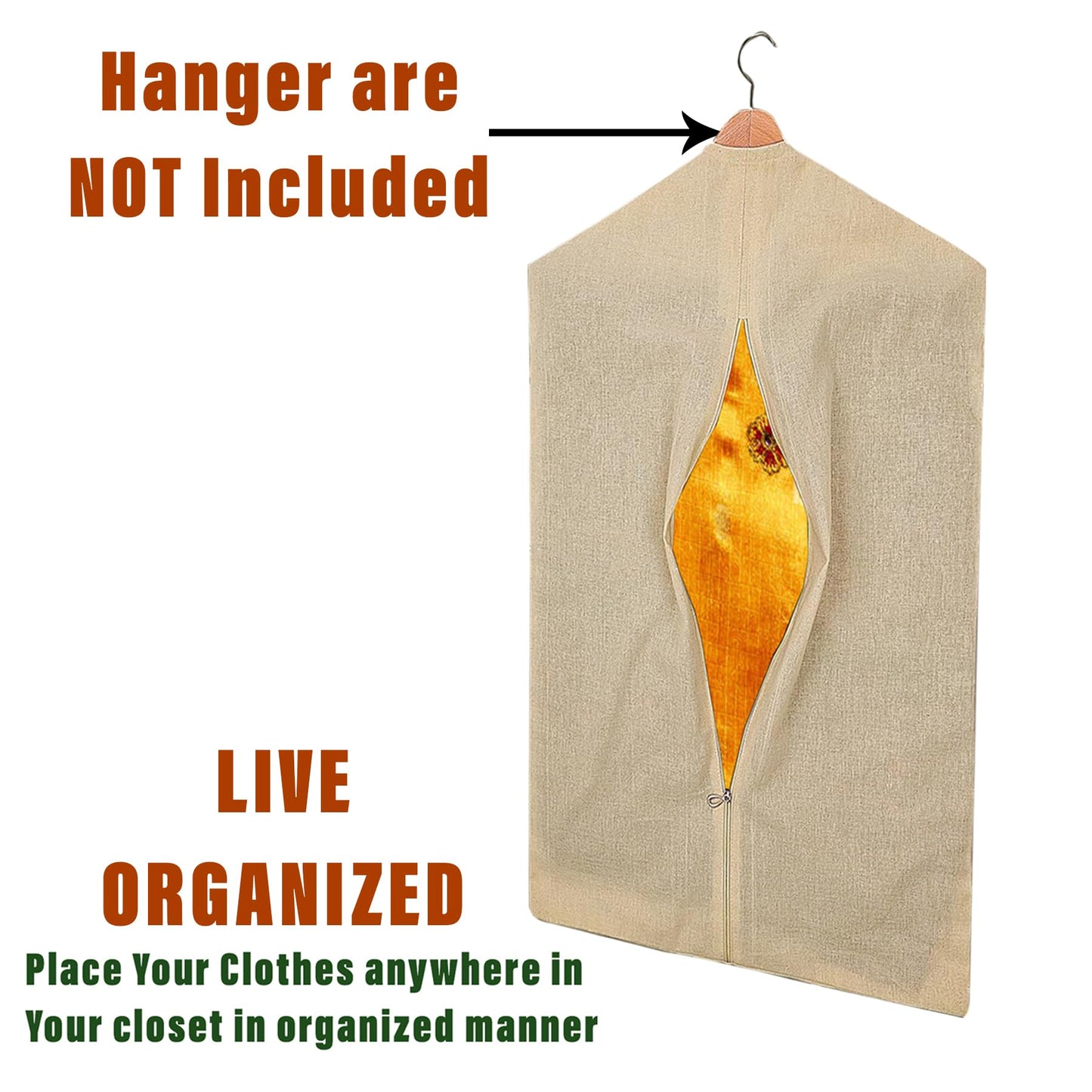 Kuber Heart Home cotton saree cover - organized wardrobe solution