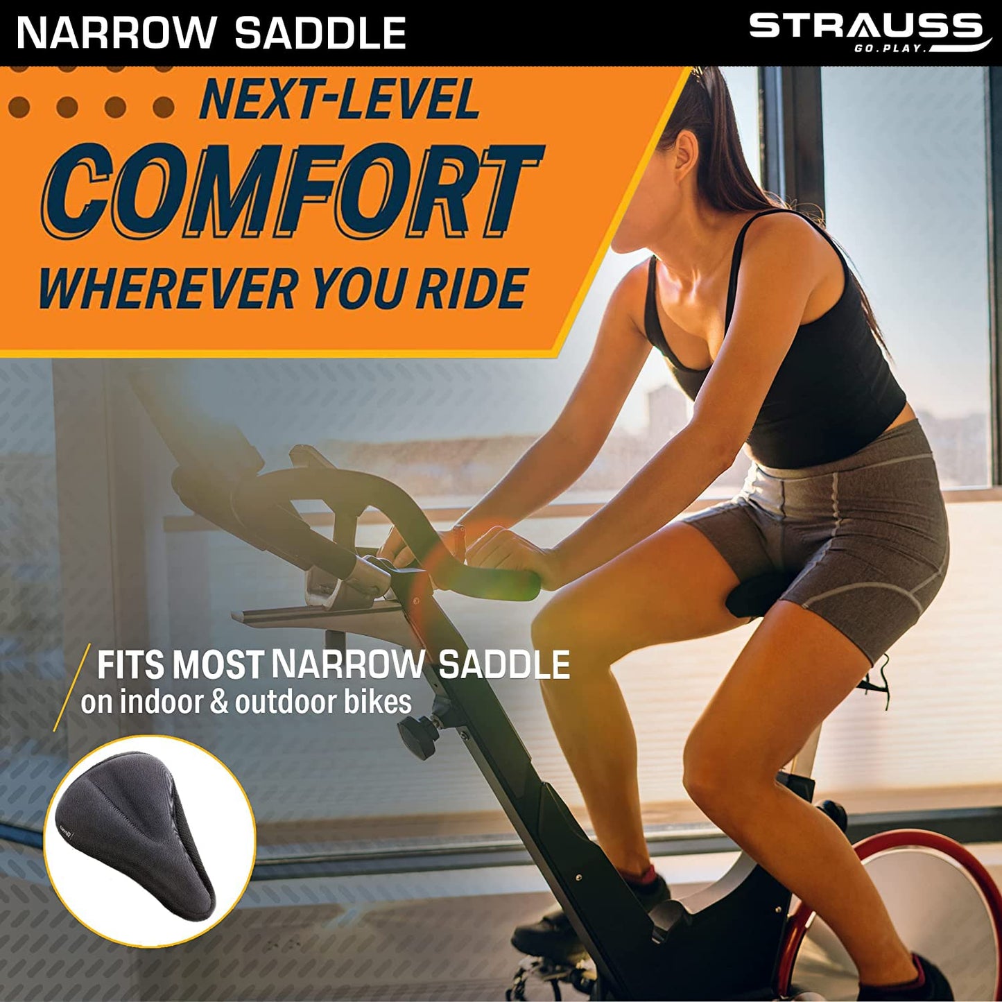 Strauss saddle cover - Anti-slip design for safety