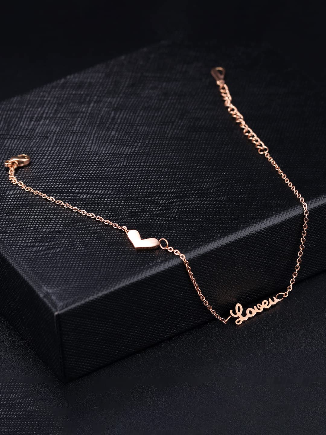 Yellow Chimes rose gold anklet - ideal for daily wear