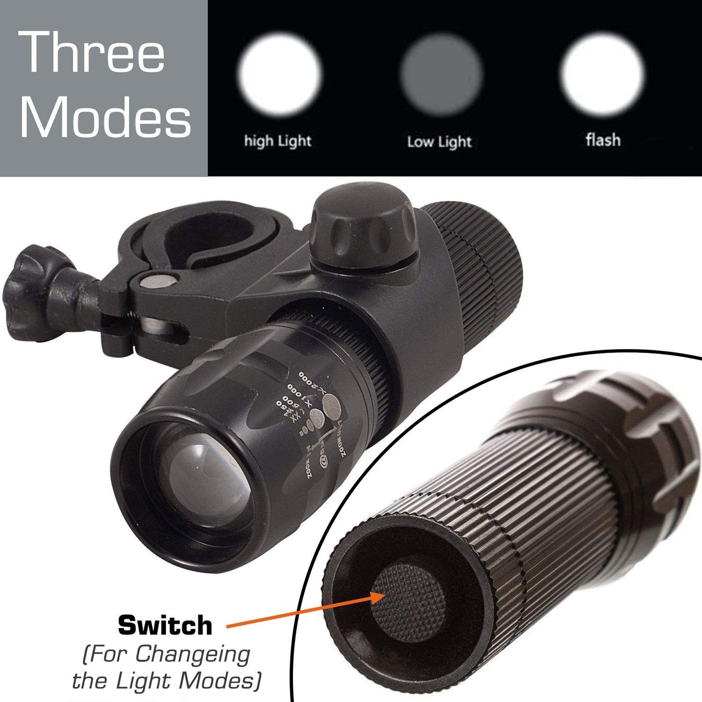 Strauss Bicycle Zoom LED Torch - Ideal for night cycling