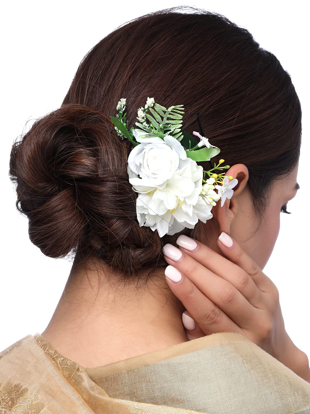 Yellow Chimes Floral Hair Pin - Floral design for women's hairstyles