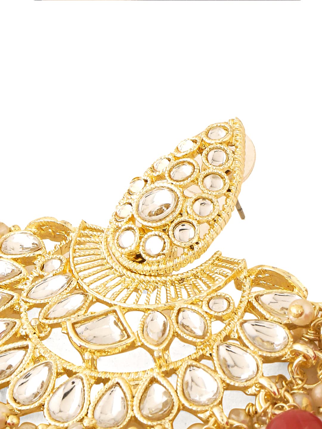 Yellow Chimes Kundan studded earrings - gift for anniversaries