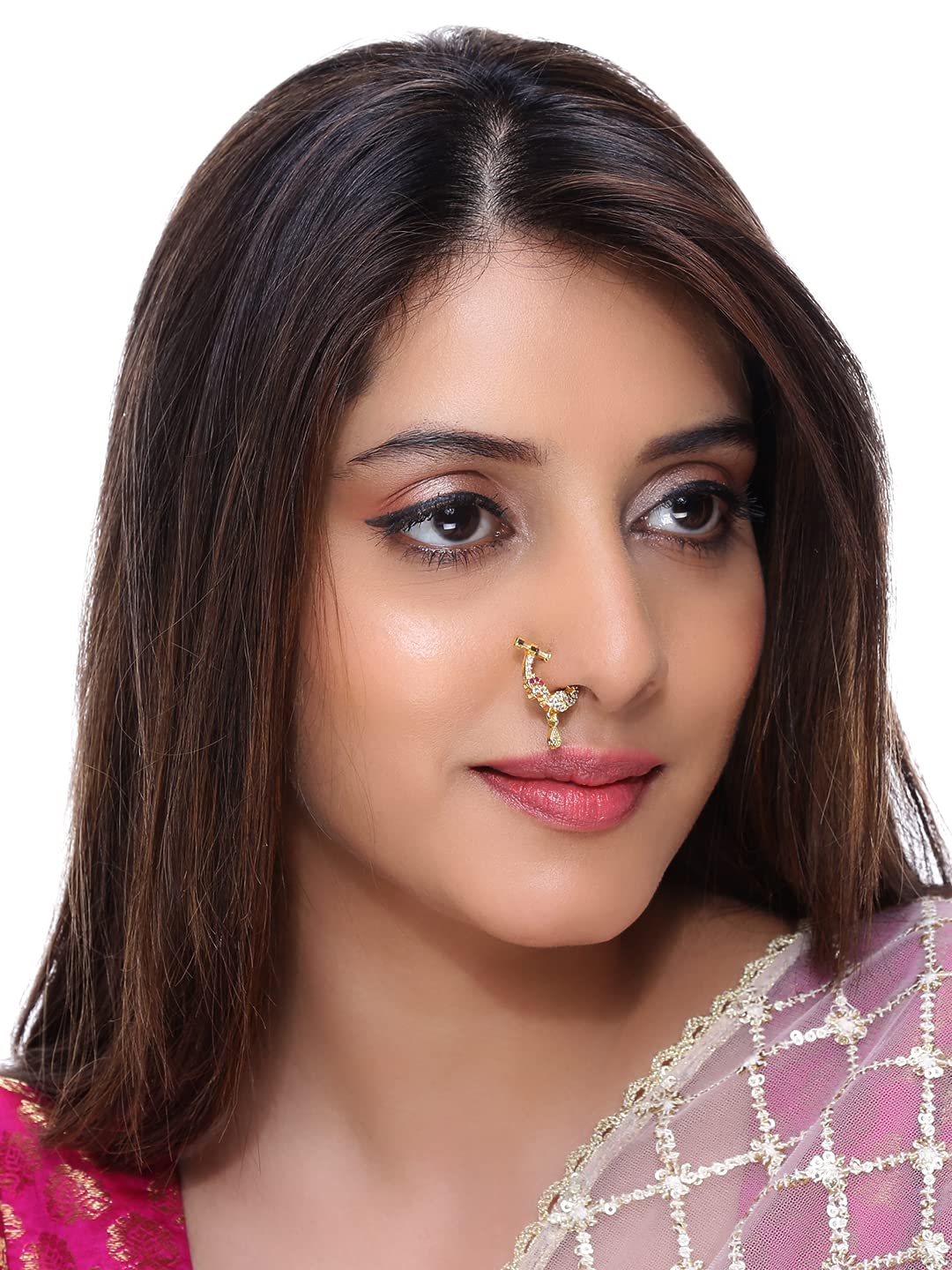 Yellow Chimes Nose Pins - Stylish Pair for Parties