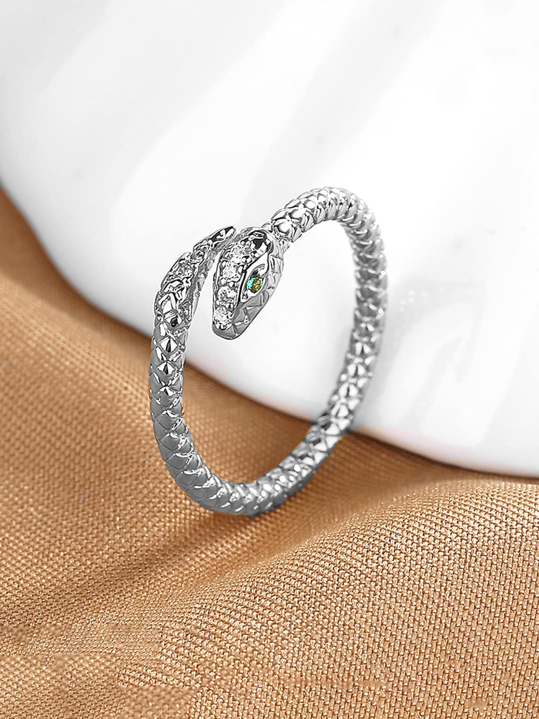Yellow Chimes Snake Designed Ring - Casual Wear
