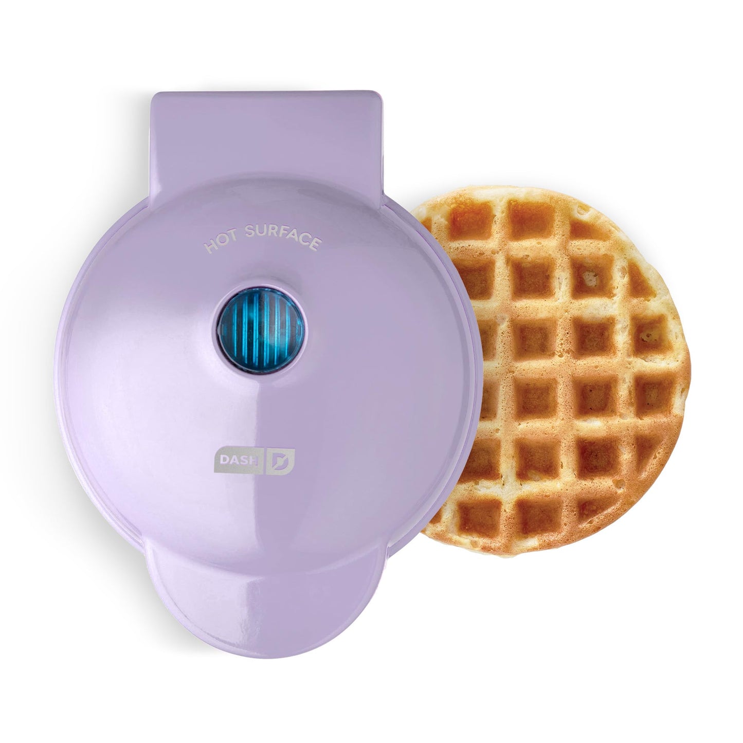 Mini Waffle Maker Machine - 350W, Non Stick, Dual Side Heating | Recipe Book Included | 4 inch | Lilac