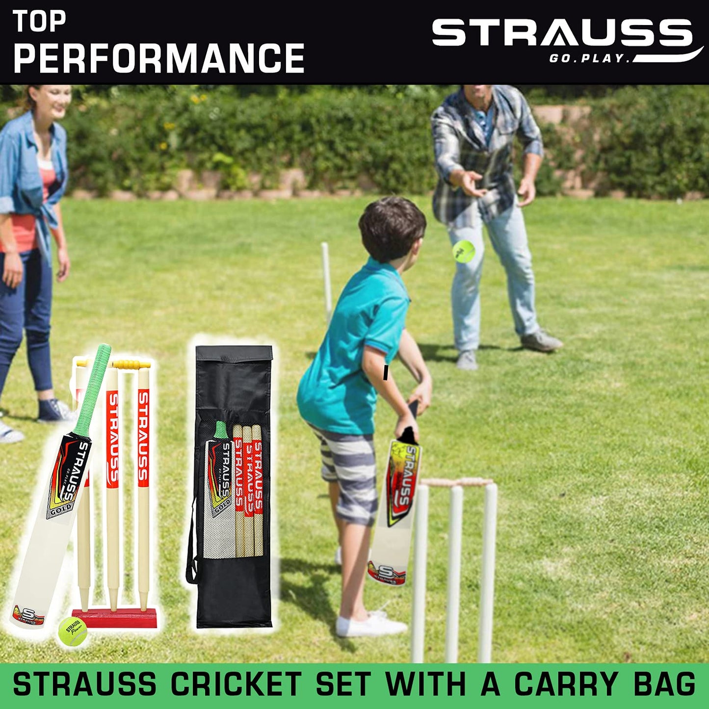 Strauss Cricket Kit - Designed for backyard matches