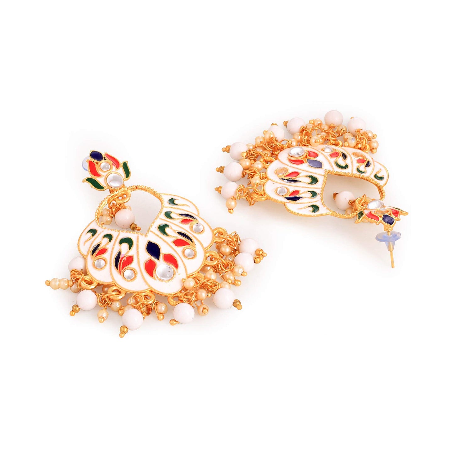 Yellow Chimes women earrings - traditional outfit pair