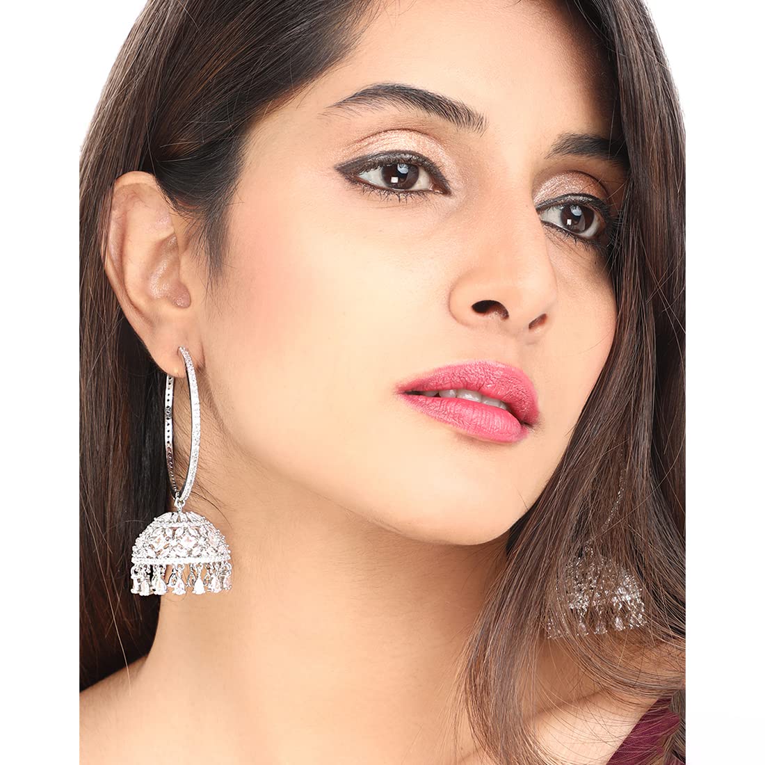 Yellow Chimes classic AD earrings - Stylish daily wear