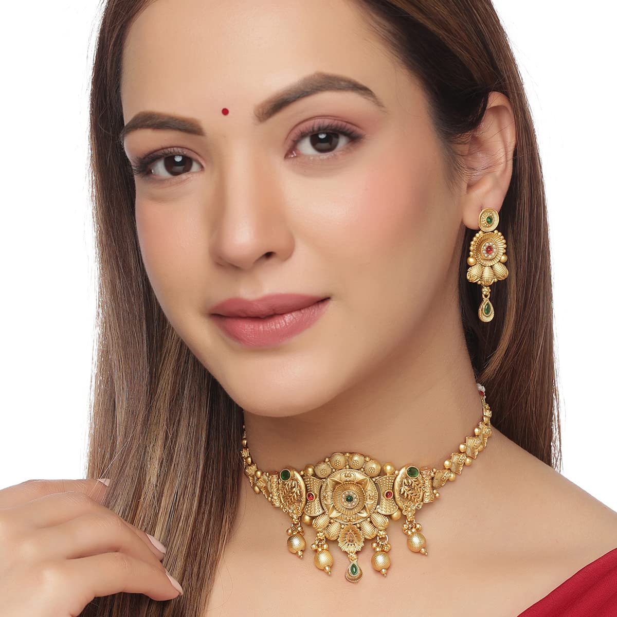Yellow Chimes Women's Gold Necklace - Formal Event