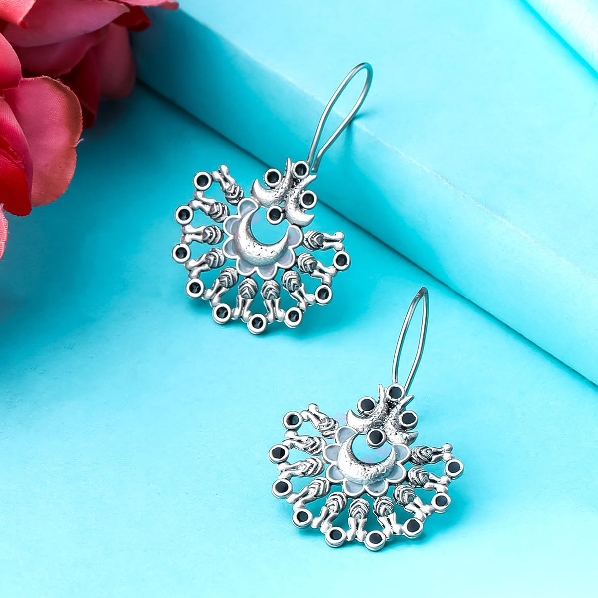 Yellow Chimes oxidised earrings - Perfect for anniversary gifting