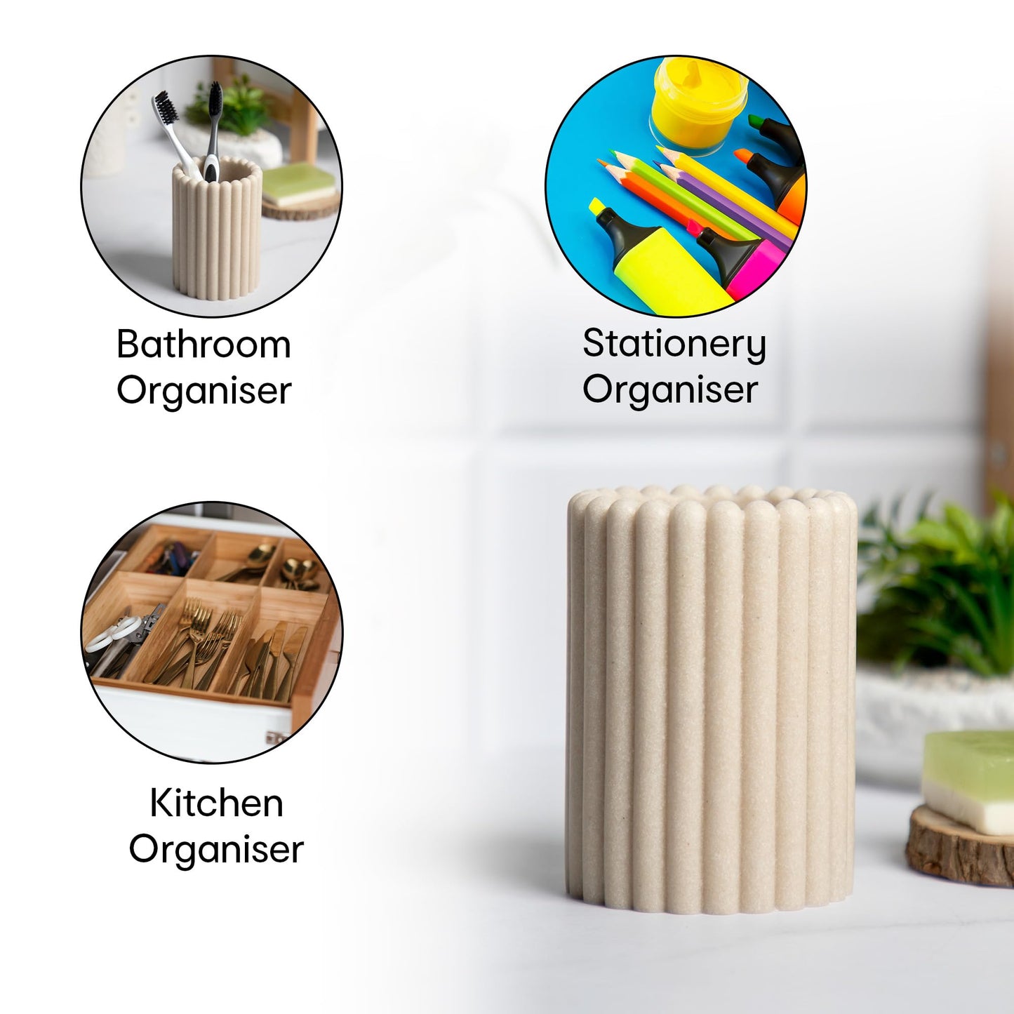Anko ribbed holder - compact bathroom accessory
