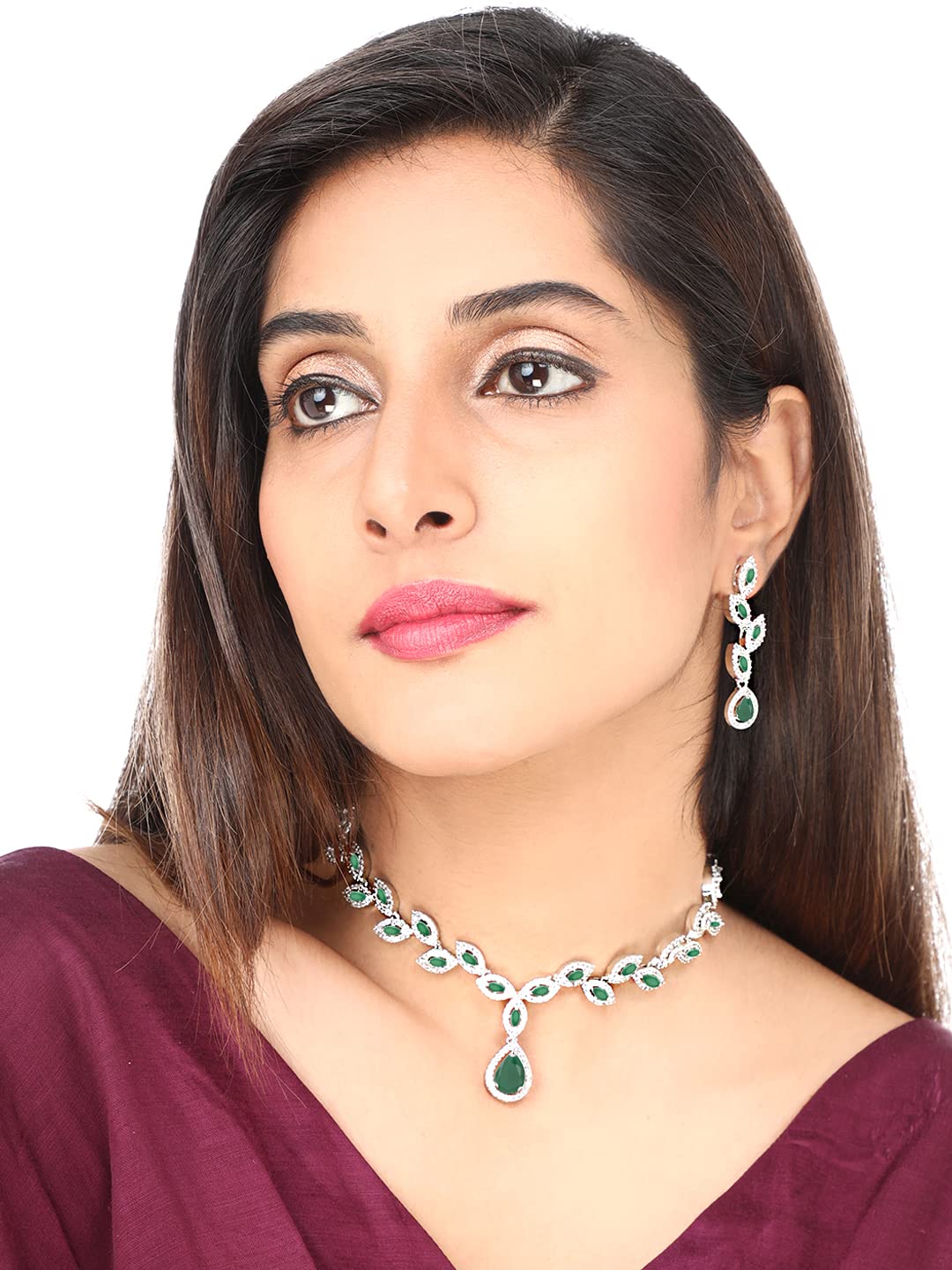 Yellow Chimes American Diamond Earrings - Special occasion