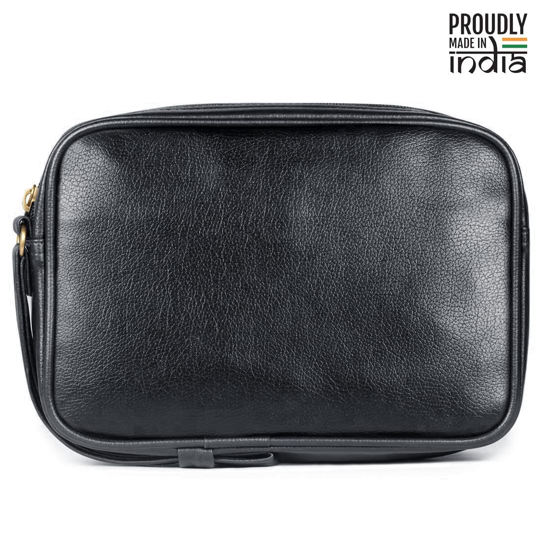 Multipurpose Travel Pouch - Cash & Cell Phone Holder | 2 Compartments | Synthetic | Black