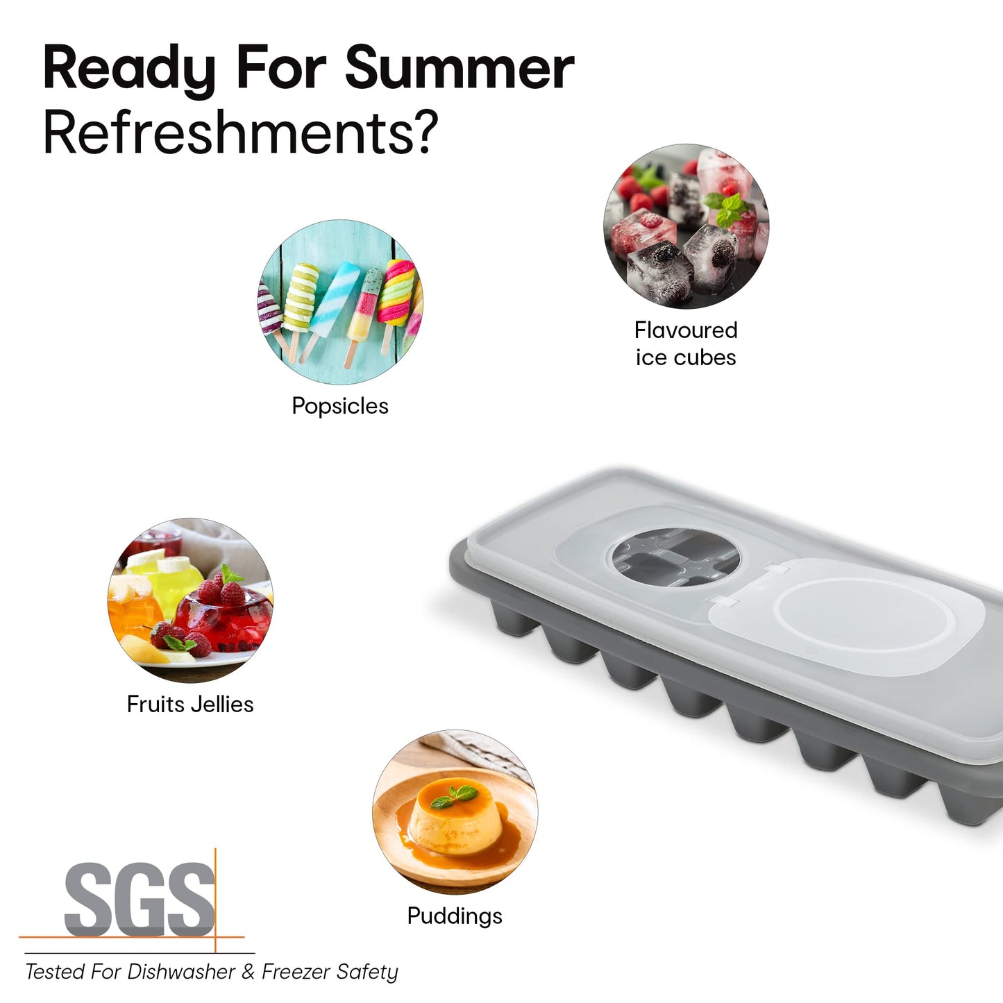 Anko ice cube tray - clean ice cubes in a transparent container