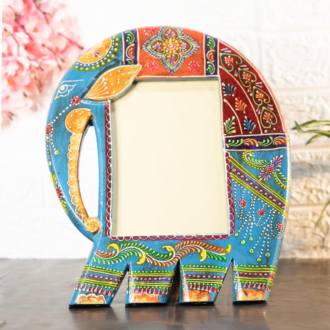 Ekhasa Handpainted Wooden Photo Frame for Wall Decoration & Table Top | Aesthetic Photo Frames for Wall Decor & Table Decor | Perfect Photo Frame for Birthday Gift (Size - 6.7 * 4.6 inch)