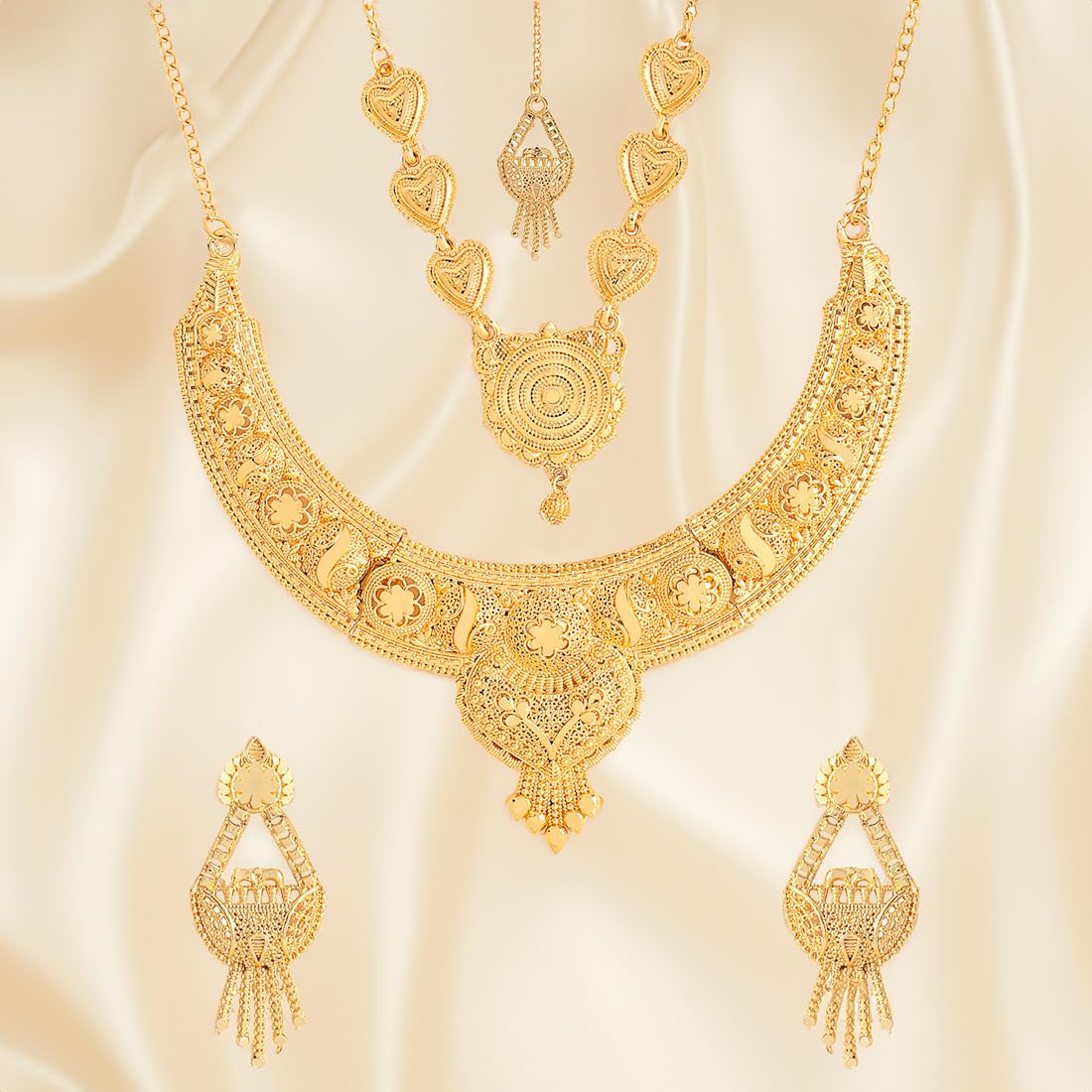 Yellow Chimes Meenakari Choker - Traditional beauty