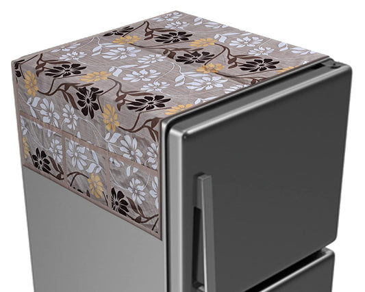 Kuber Industries floral fridge cover - washable and durable