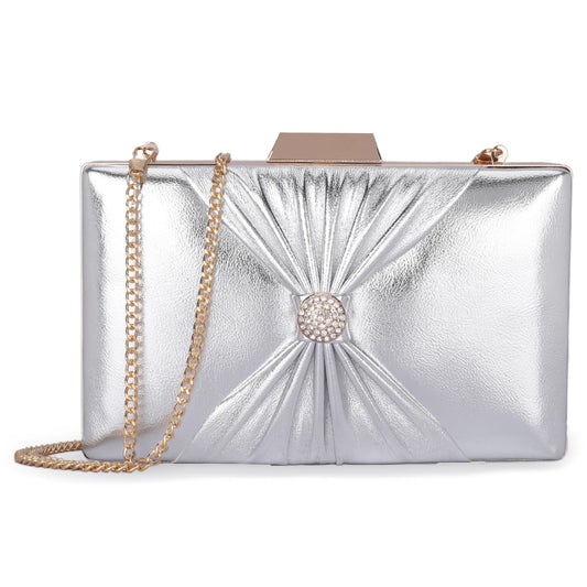 Clownfish silver clutch with chain - versatile usage