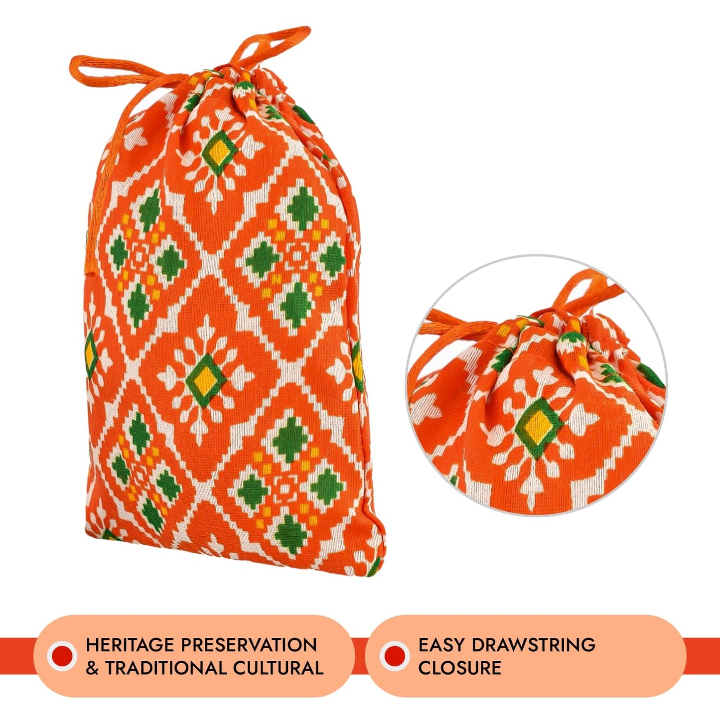 Kuber Industries Heart Home Potli - Elegant Jewelry Bag