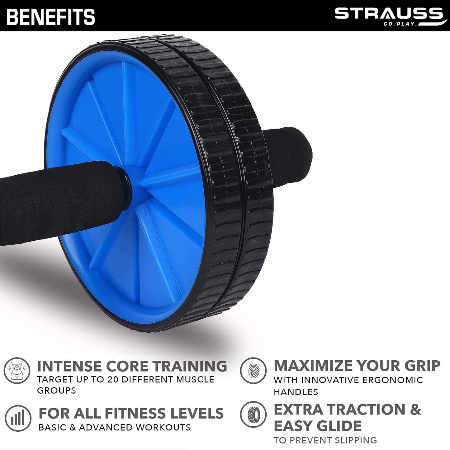 Strauss Double Wheel Ab Roller - Core strengthening
