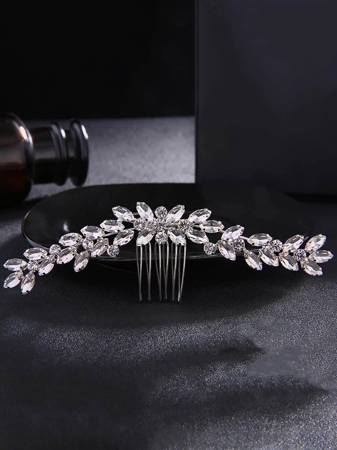 Yellow Chimes crystal hair clip - classy bridal accessory
