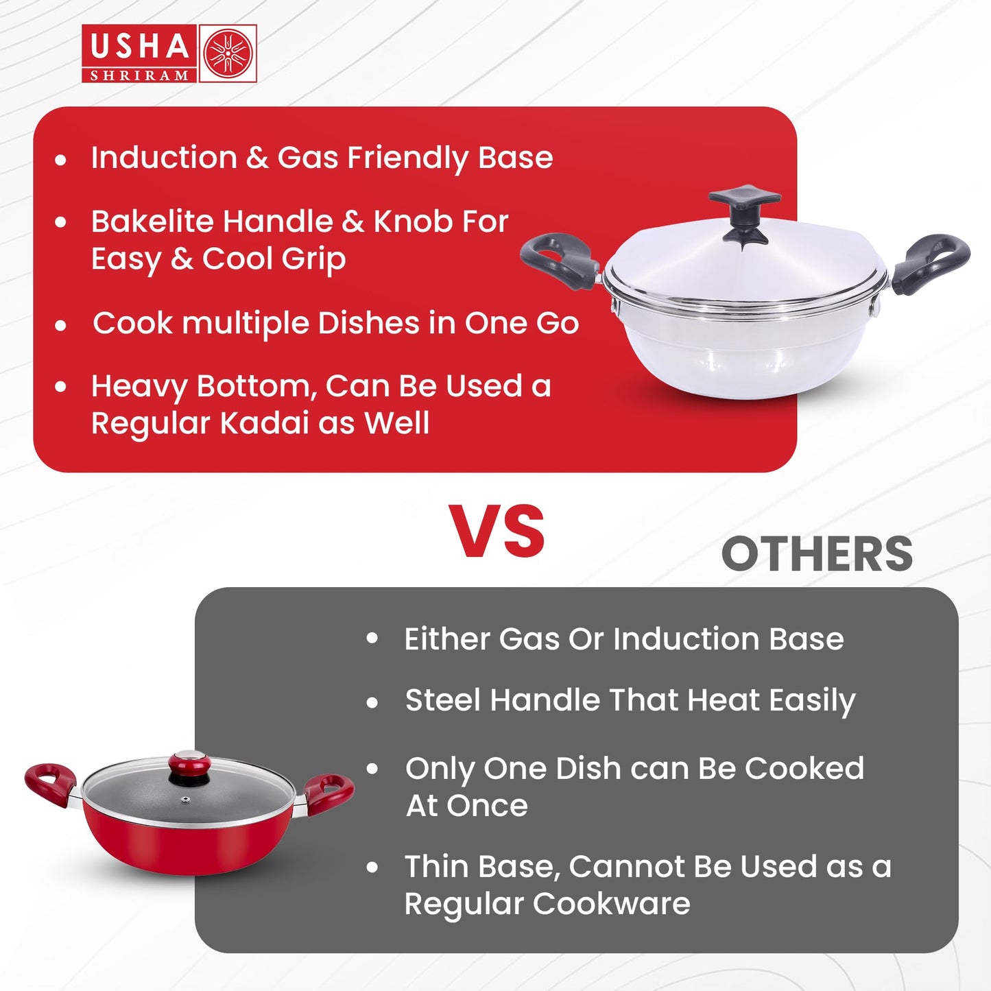 USHA SHRIRAM Stainless Steel Idli Cooker Kadai (3 Plate) | 2 Triangle Idli Plates (20 Idlis), 1 Momo/Idiyappam Plates | Idly Maker Momo Steamer | Multi Kadai for Idli, Dhokla,Mini Idlies, Modaks