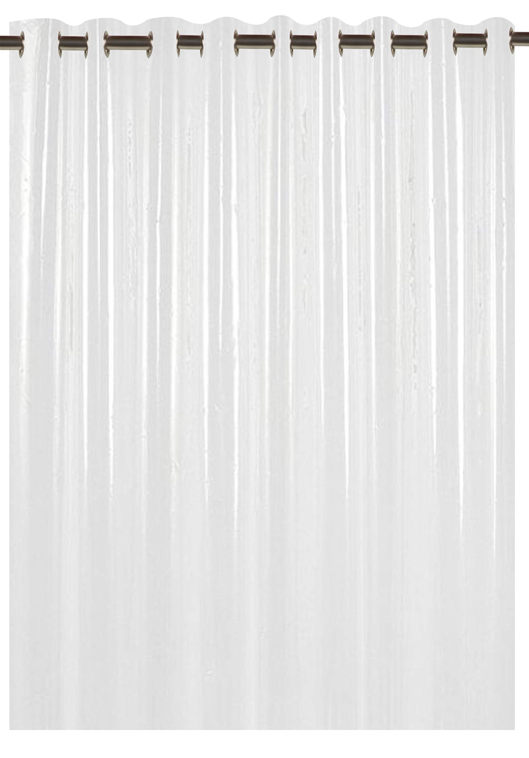 Kuber Industries PVC 1 Piece Eyelet 30 MM AC Curtain 9 Feet (Transpare ...