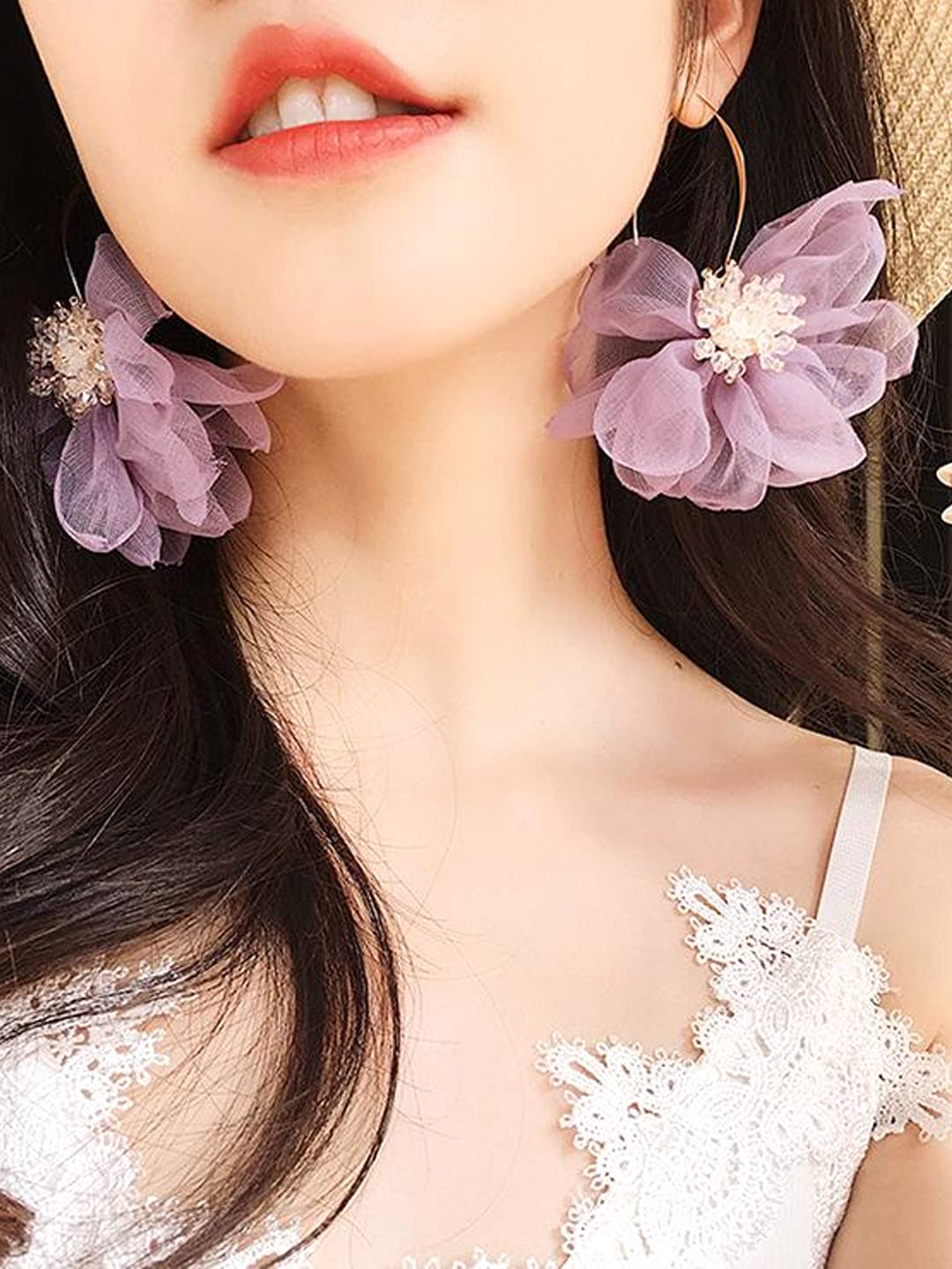 Yellow Chimes floral earrings - Perfect for temple visits