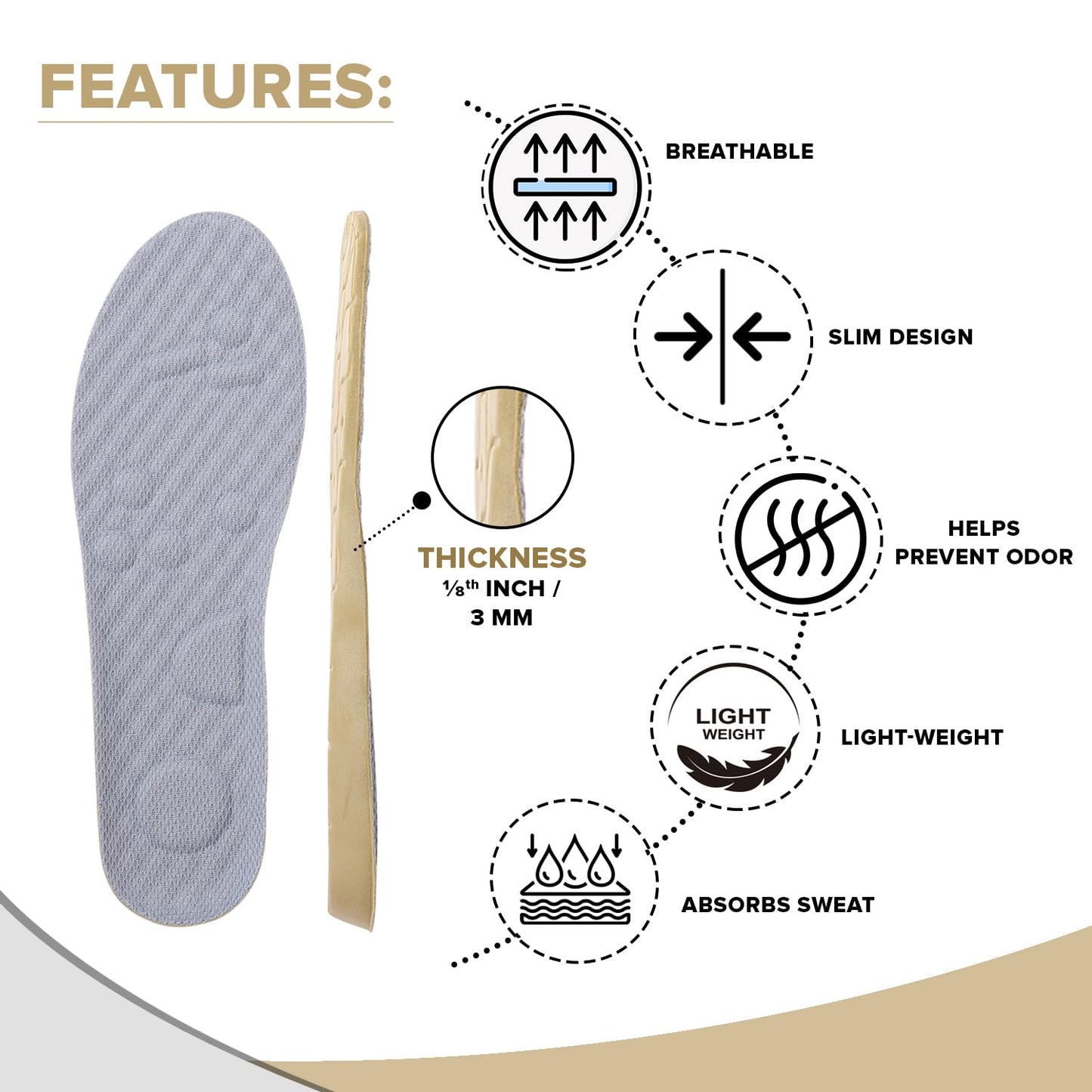Dr Foot insoles - ideal for sports footwear