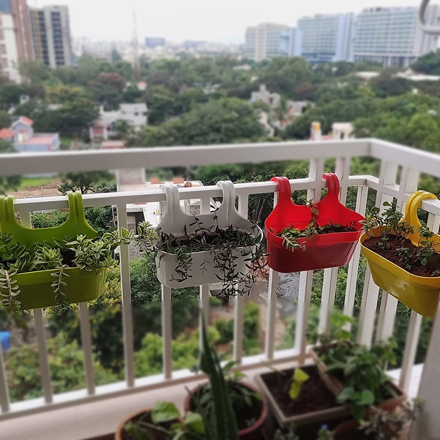 Kuber Industries 12 inch flower pot - indoor home decor