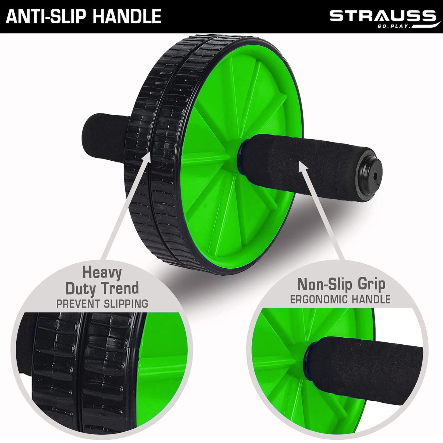 Strauss foam handle roller - enhancing upper body strength
