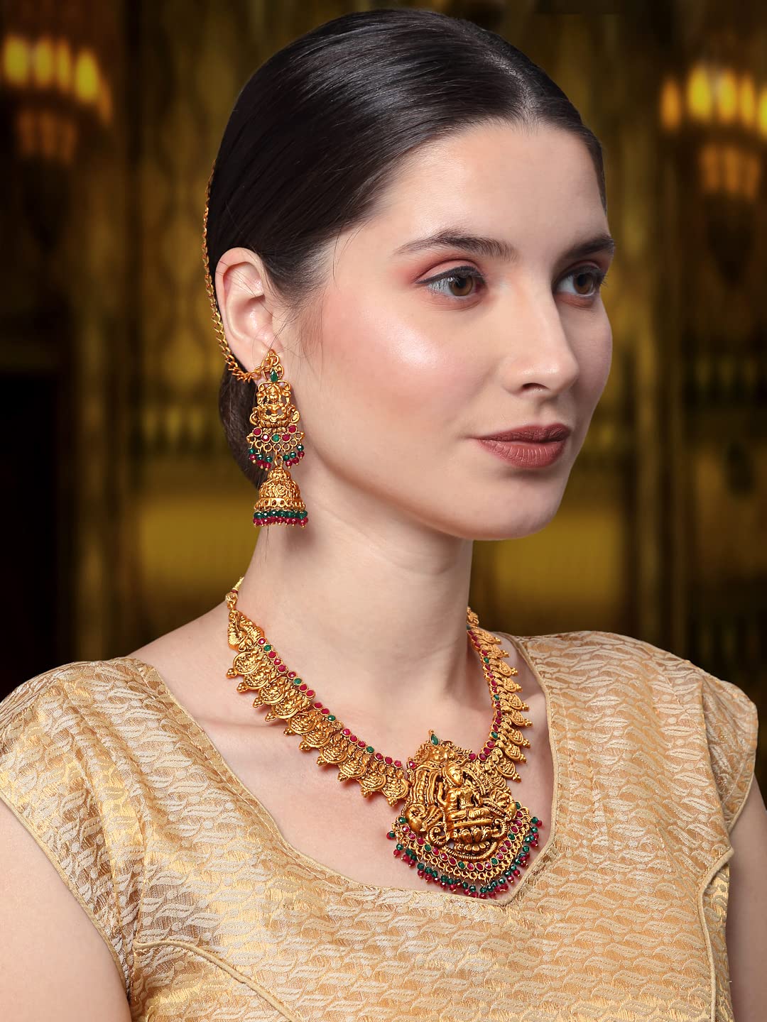 Yellow Chimes Handcrafted Necklace Set - Birthday Gift